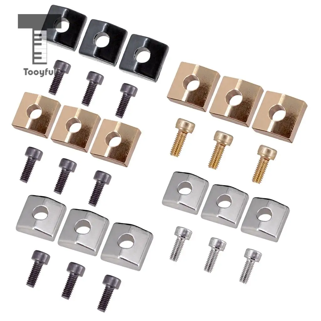 Tooyful 3pcs Guitar Locking Nut Clamp&Screws for Tremolo Bridge Parts