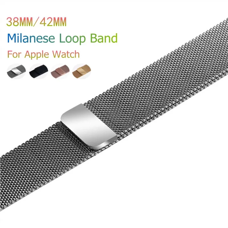 

5pcs/10pcs Milanese Stainless Steel Strap for apple watch series 1 2 3 Sport Band Magnetic Loop Wrist Watch Bands 42mm / 38mm