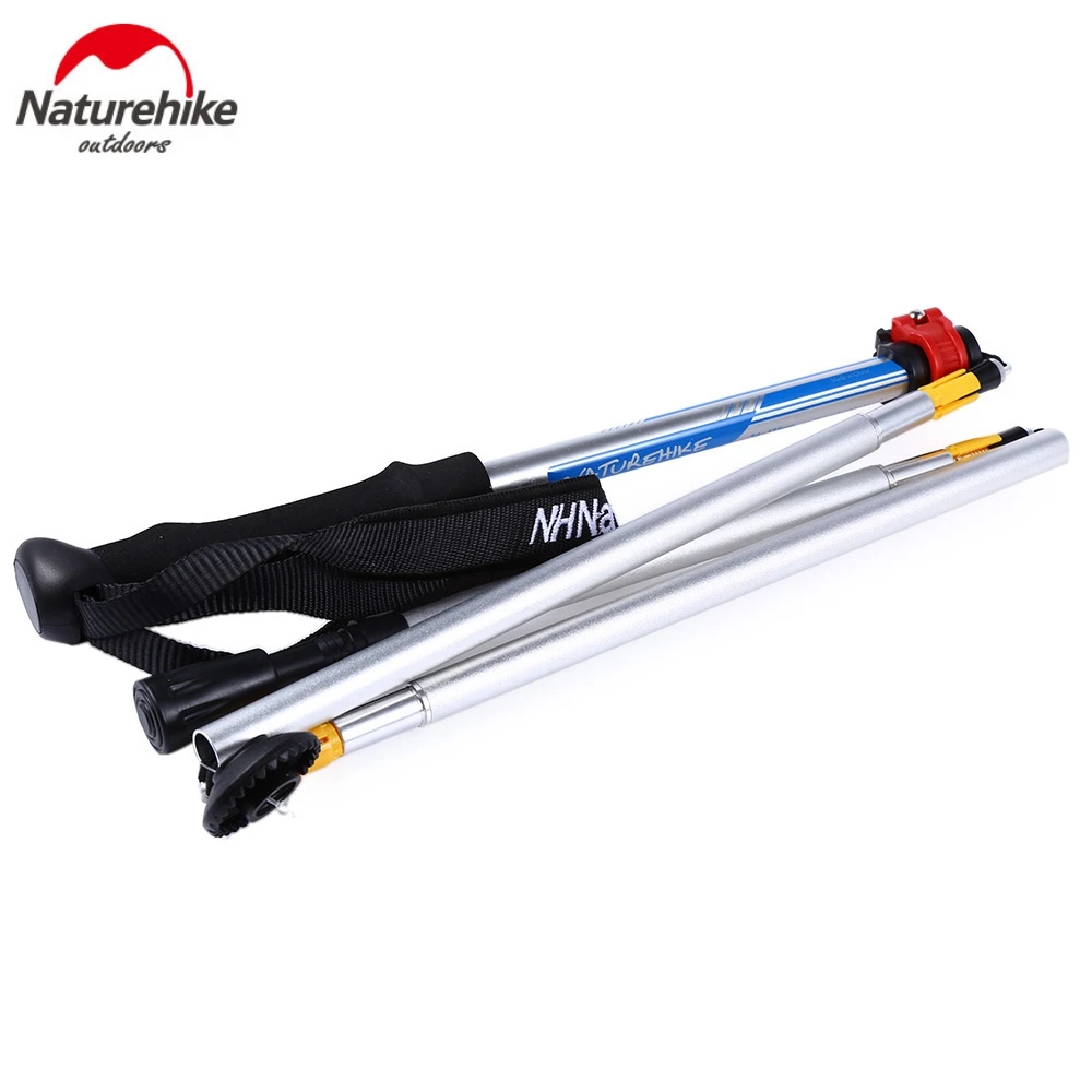 

Naturehike high quality outdoor Ultra-light EVA Handle 5-Section Adjustable sticks Canes Walking Sticks Trekking Pole Alpenstock