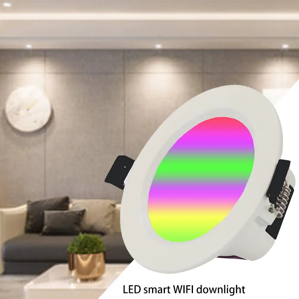 AC85-265V 7 Вт потолочный светодиодный светильник RGBW Smart WiFi приложение дистанционное управление вниз светильник совместим с Tmall Genie Alexa Amazon Google Home