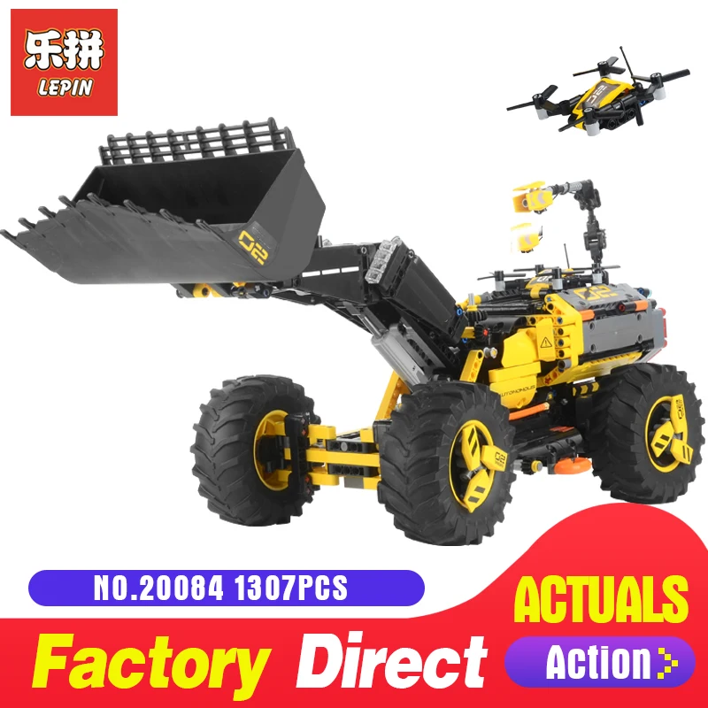 

Lepin 20084 Technic Series Concept Wheel Loader ZEUX Compatible Legoing 42081 Building Educational Toy Blocks Bricks 2 in 1
