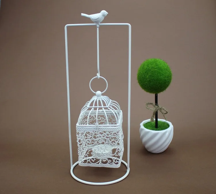 Висит Bird Cage свеча Чай свет держатель