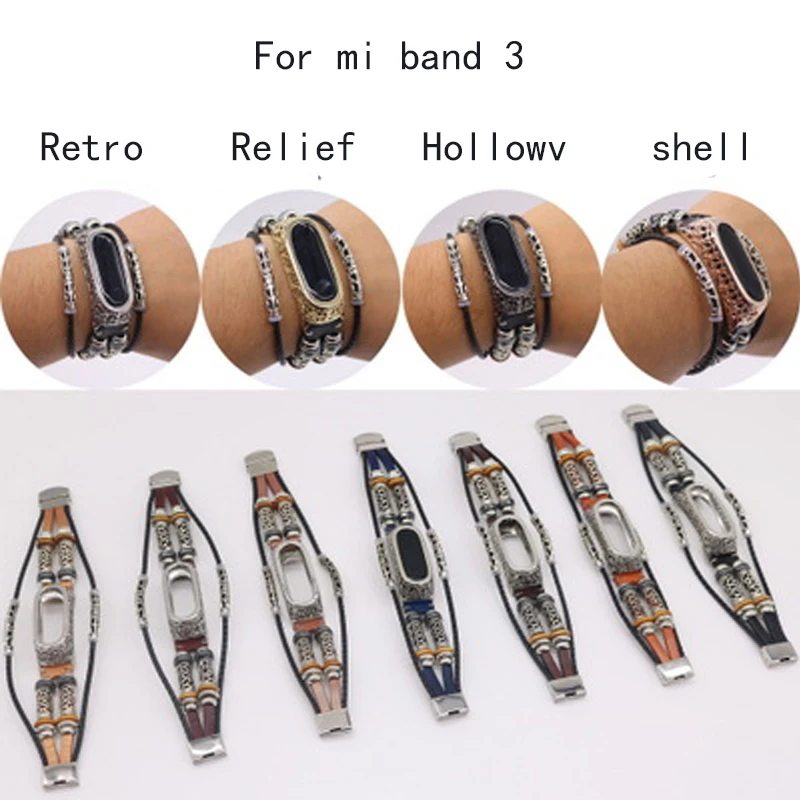 

Manual Mi Band 3 Strap Metal Retro For Original Xiaomi Mi Band 3 RoseGold Shell Bracelet MiBand 3 Wristbands Replace Wrist Strap