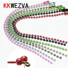 7pcs/set dia . 2mm colored metal material mini bead chain eyes fish eyes crazy charlie fly fishing lure fly tying materials