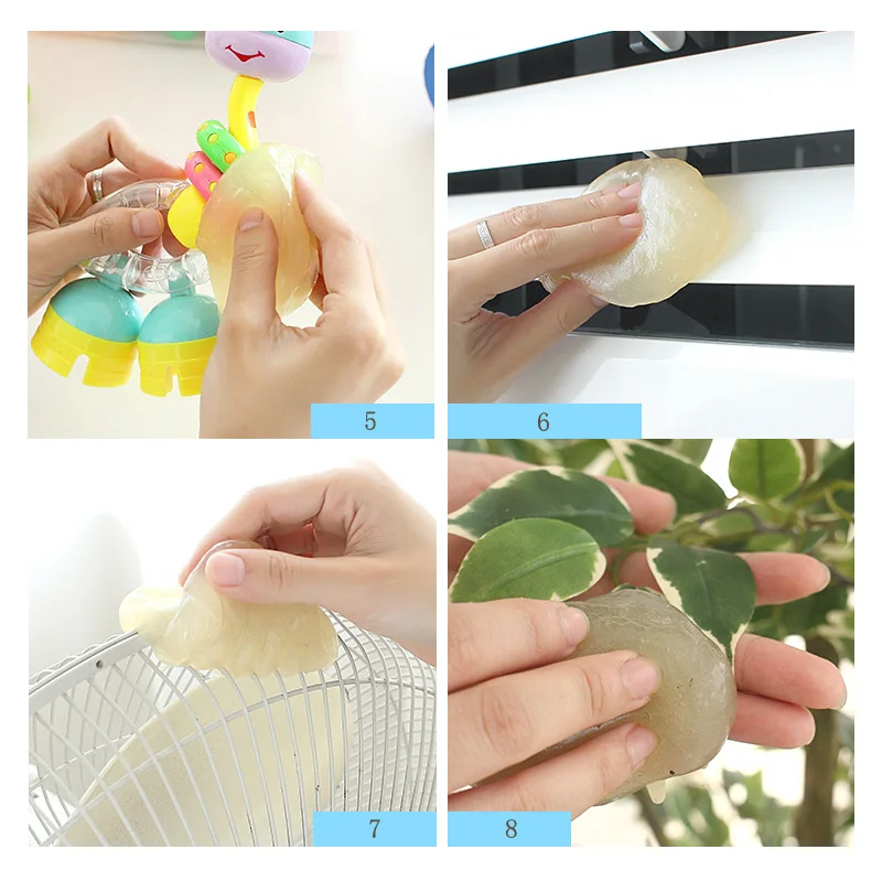 3pcs Auto Care Car Instrument Station Clean Glue Outlet Cleaning Supplies Car Aperture Clay Bar Keyboard Cleaning Gum Glue