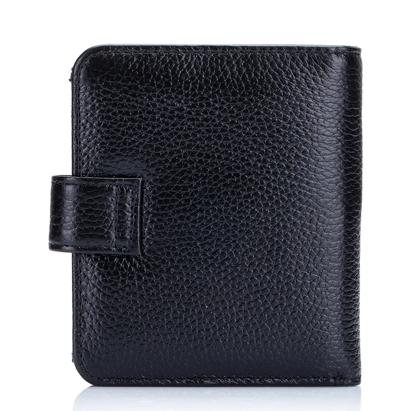 Модный женский короткий кошелек из натуральной коровьей кожи маленький для