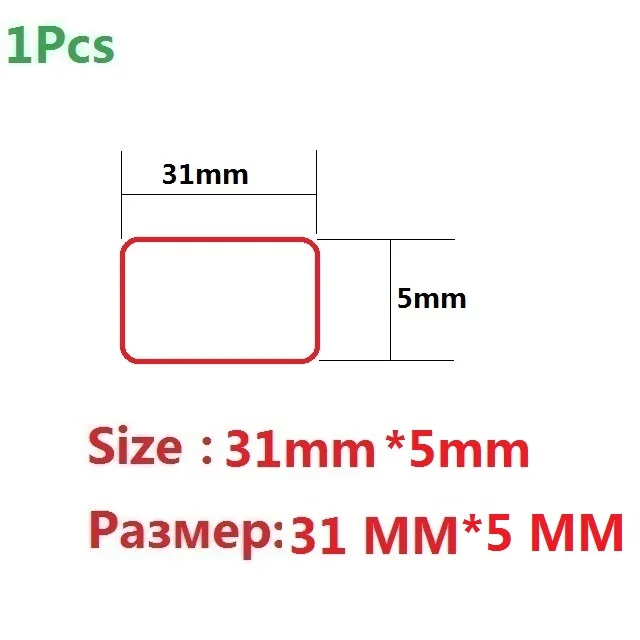 31mm 1 шт. Width5mm высокое Класс прочное качество 2019NEW DIY кожа отверстие Leather закалки кожа удар Сталь инструмент скругленный угол - Цвет: 31mm
