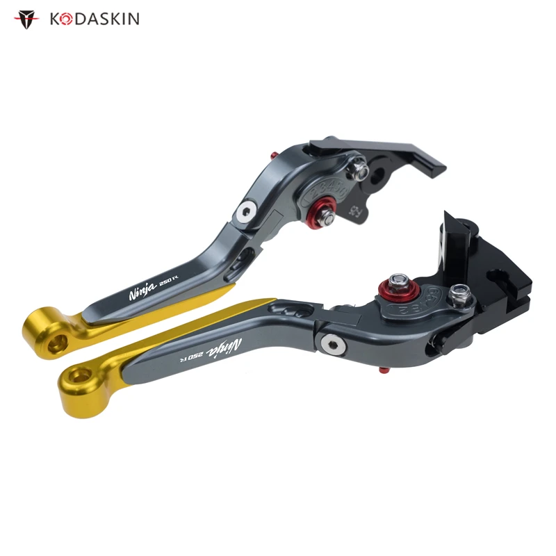 Коричневый KODASKIN Откидное Выдвижная сцепные рычаги для KAWASAKI NINJA 250R 2008-2012 - Цвет: Коричневый