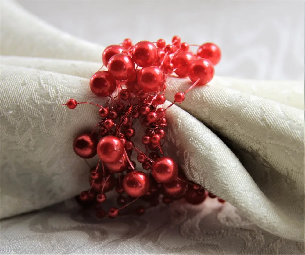 Жемчужное кольцо-цветок для салфетки, салфетница для свадьбы, украшение для салфеток