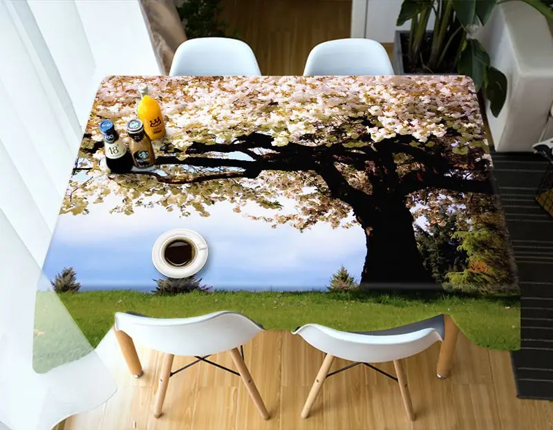 Уютная и романтичная 3d скатерть в стиле парка с изображением единорога|Скатерти|