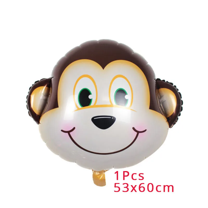 1pcs balloon5 MEIDDING джунгли вечерние зеленые одноразовые столовые приборы Животные Сафари день рождения милый Декор с животными бумажные тарелки и стаканы скатерть - Color: 1pcs balloon5