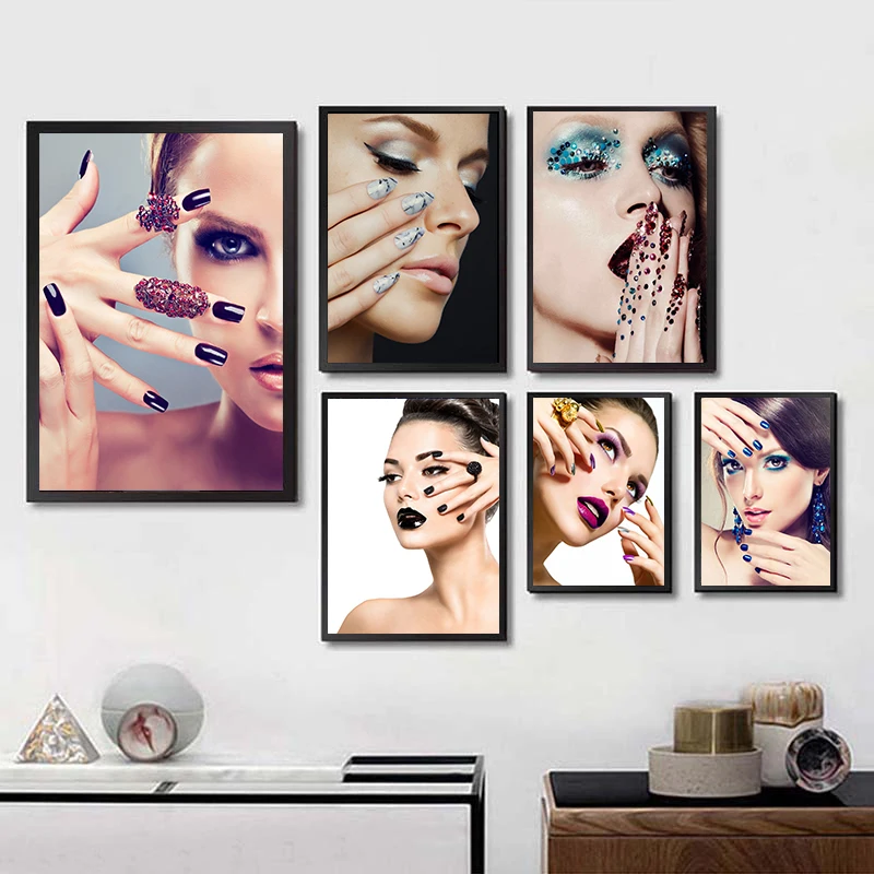 

Manicure shop Poster Clear Image Wall Stickers Home Decoration Good Quality Prints White cardboard Paper home art Brand