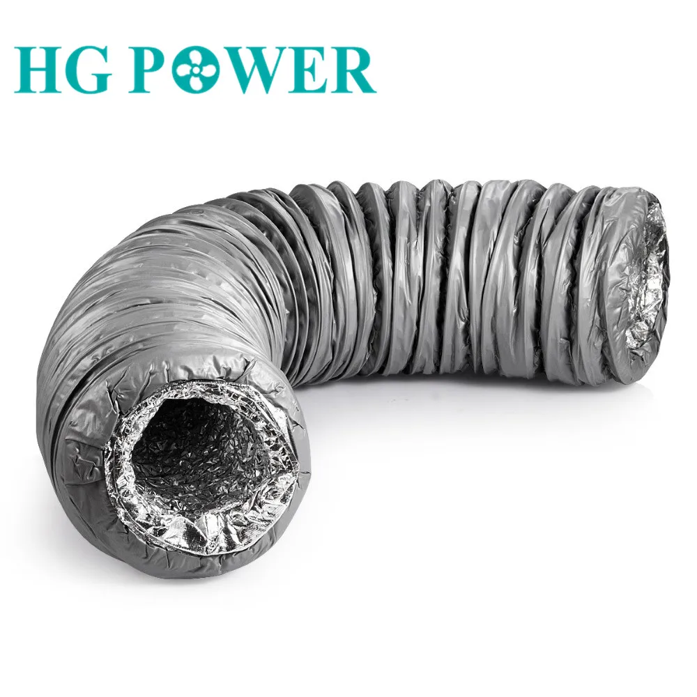 2.5/5m Home Duct Super Silencer Flexible Exhaust Pipe Ventilation Vent Hose Duct Outlet for Air Conditioner Tube Dia 100mm 200mm