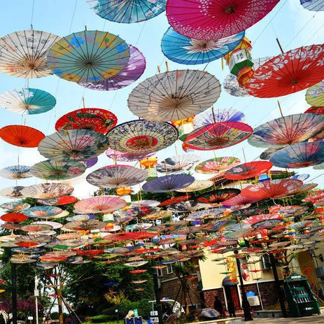 Шелковый японский зонтик дождь женский смазанный бумажный зонтик танцевальное украшение фотография paraguas Hanfu бамбуковый китайский бумажный зонтик
