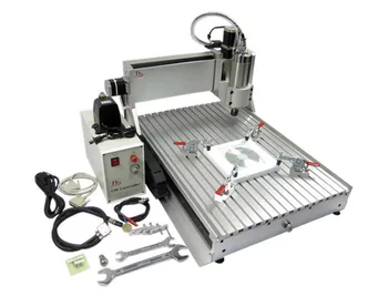 

cnc machine router 6040 1.5KW water cooled spindle high precision with cutter collet clamp vise drilling