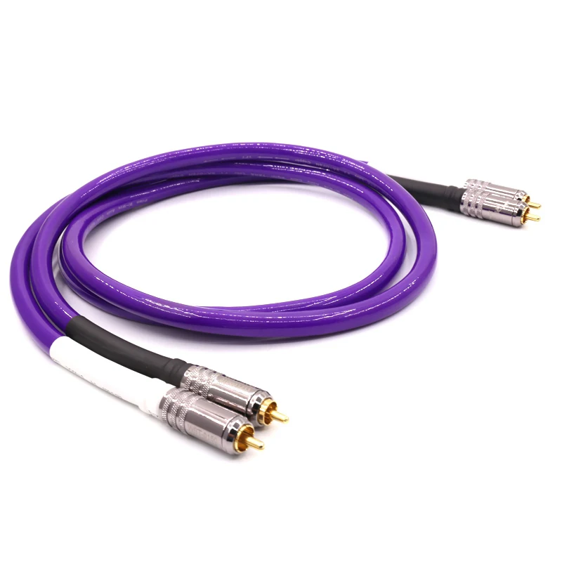 Free shipping pair Hifi RCA audio interconnect cable single wire with