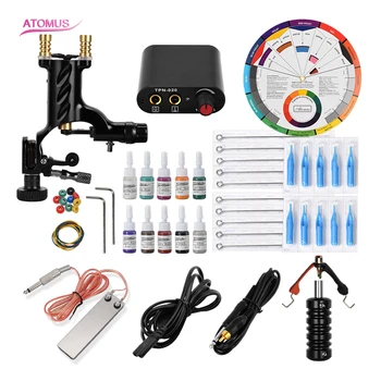 

Profissional Pedal Professional Machine Permanent Makeup Set Tatoo Up Iniciante Machine Tatouage Rotative Tatoo Support Set
