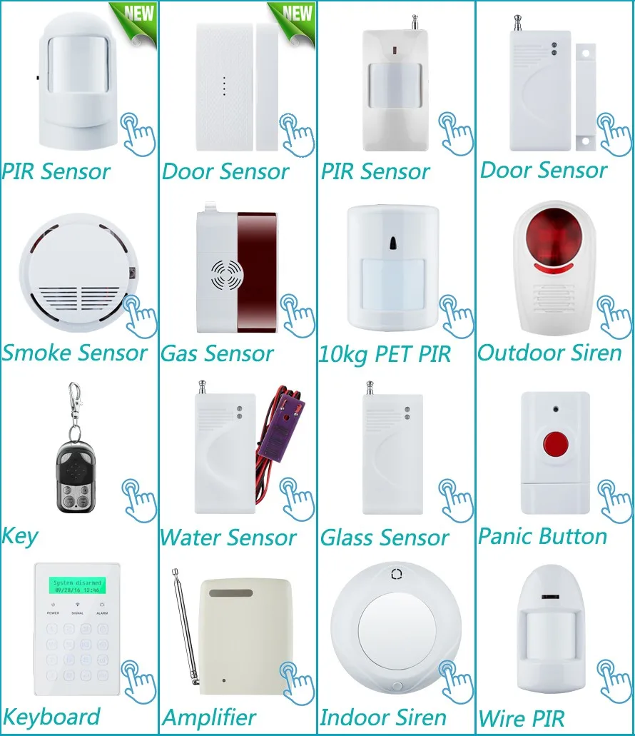 ring alarm hub plus keypad 10pcs NC Wired Door Window Sensor Magnetic Switch Home Alarm System Detector alarm button for elderly