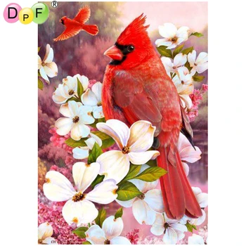 

DPF Diamond painting cross stitch red birds DIY diamond embroidery rhinestone diaomnd mosaic kit full square home decor crafts