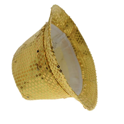 10 шт./партия лампы оптом peoperties Мода led джаз шляпа красочные хип хоп мигающие шляпы вечерние украшения поставки blink шапки - Цвет: Цвет: желтый