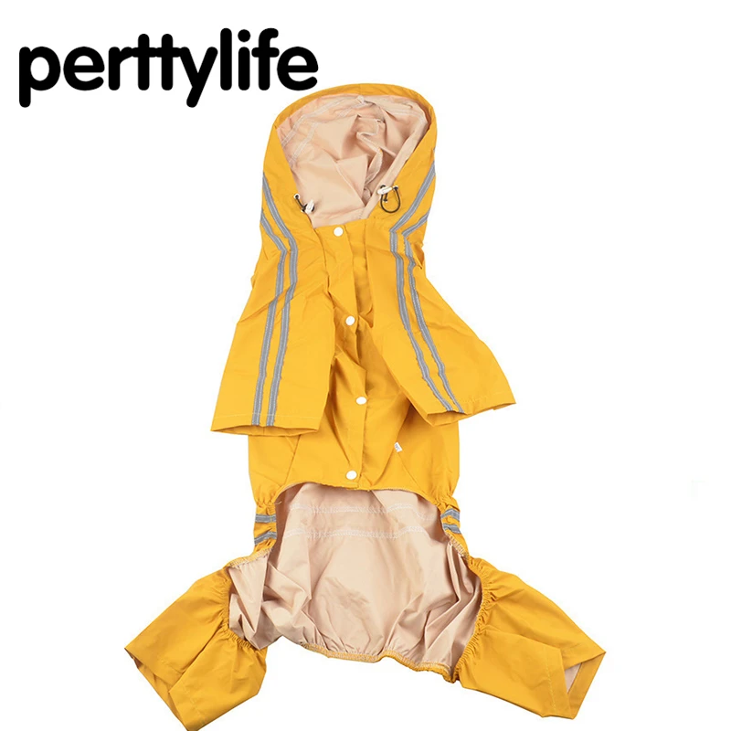 PERTTYLIFE Pet raincoat four feet big dog Golden Retriever Satsuma big