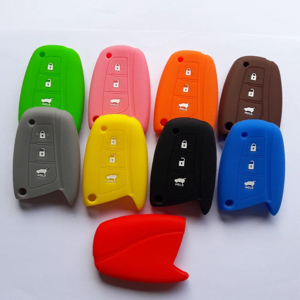 RUNFA AUTO 3 кнопки для Hyundai Key Remote Holder силиконовый чехол Solaris IX35 IX45 Accent Elantra SantaFe Eqeuus Genesis