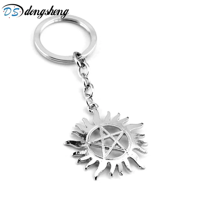 

dongsheng Movie Supernatural Keychain Dean Sun Pendant Key Chain Holder Ring Unisex Pentagram Keychains Metal Keyring Jewelry-50