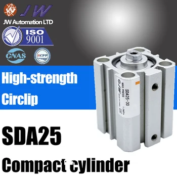 

Aluminium alloy compact air cylinder SDA25*5-10X15*20X25*30X40X50X55X60X75X80X100-S-B
