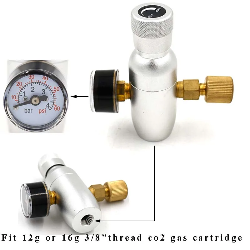 

Premium Regulated Compact CO2 Injector, 0~60 psi, Anodised Aluminium Body Free Shipping