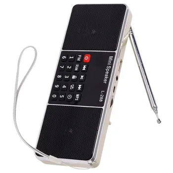 

Mini Portable Rechargeable Stereo L-288 FM Radio Speaker LCD Screen Support TF Card USB Disk MP3 Music Player Loudspeaker