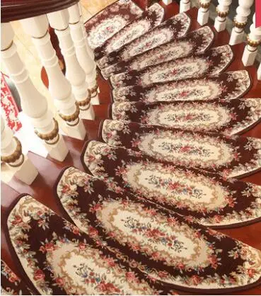 Beibehang высококачественный лестничный ковер полный пол бытовой твердой деревянной лестницы педали спальня нескользящий ковер Пользовательские Коврики - Цвет: coffee  029