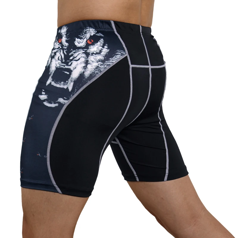 Men's Compression Shirts Gym Workout Running Shorts Tight fit Printed Dri-fit 