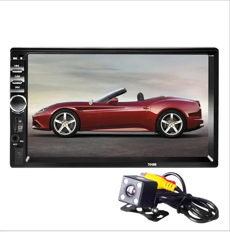 

Car Vehicle 7 Inch TF Card Doule Din Bluetooth DVD Player Auto Multimedia Player Touch Screen Audio Player 12V with camera