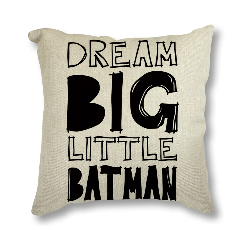 Черный и белый супергерой Бэтмен маска Цитата игры плакаты принты скандинавские льняные наволочки декоративные наволочки для дивана