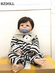 55 см всего тела силикона Reborn Baby игрушка мальчик Водонепроницаемая кукла 22 "Реалистичная кукла-Новорожденный мальчик милая игрушечная