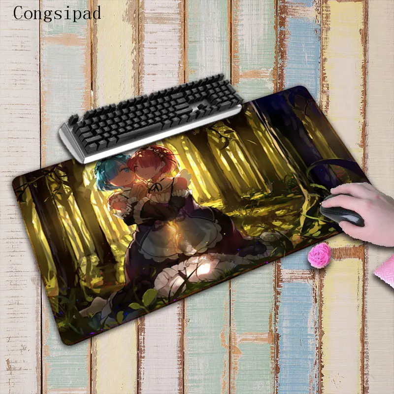  Congsipad Rezero Anime 900x400X2MM gaming mouse pad large Birthday Notebook pc accessories laptop p