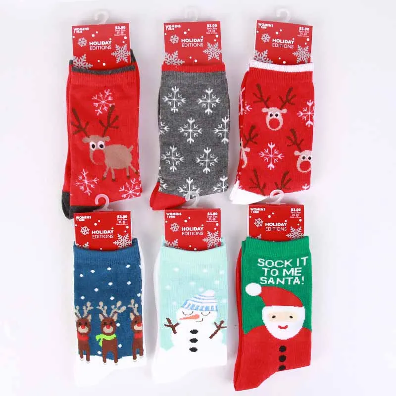 

Fashion Leisure Winter New Men Christmas Cotton Sock Women lovely Cartoon Reindeer Santa Claus Thick Short Socks Hosiery