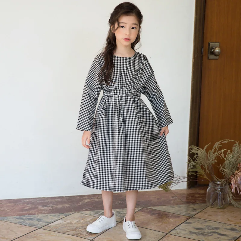 Long Cotton Clothes For Children Girls Fall Dress Toddler -2953