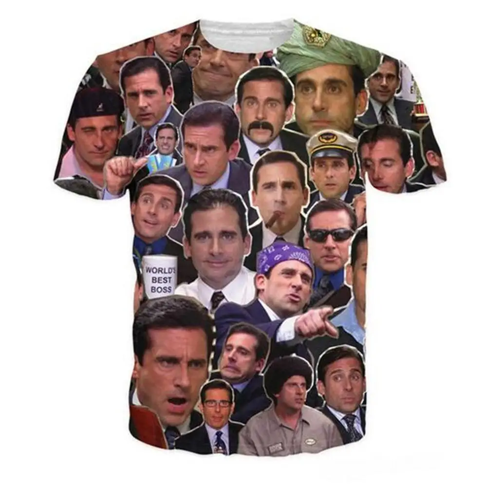 

New Michael Scott Paparazzi t shirt men women 3D printe hip hop streetwear casual summer tops dropshippi