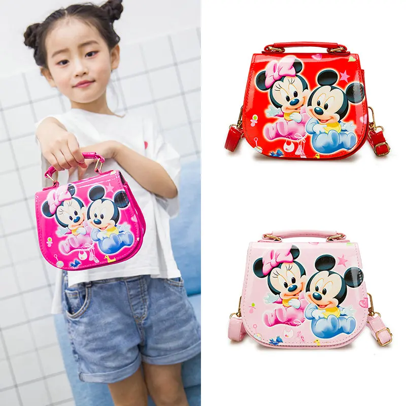 

New Cute Mini Bag Children Minnie Handbag Cartoon PU Waterproof Should Bag Kids Girls Fashion Messenger Bags