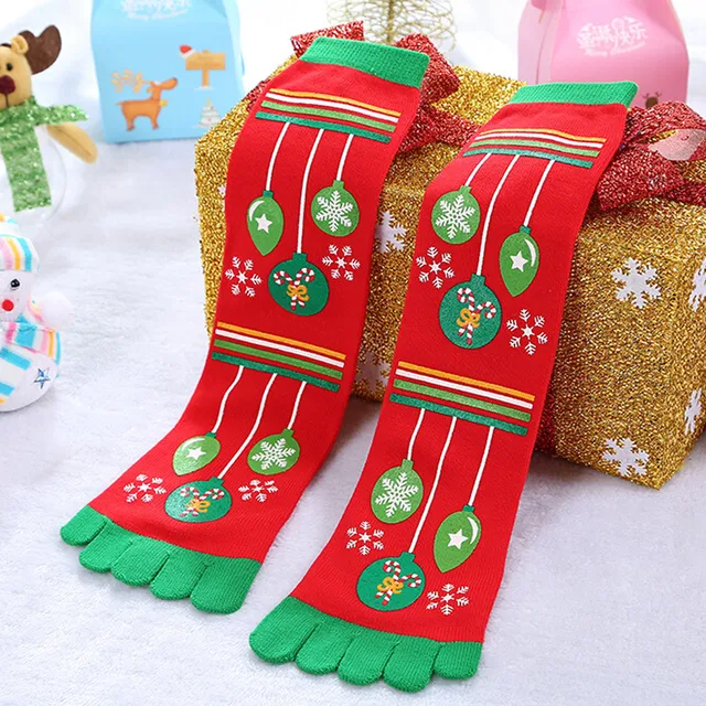 Toe Socks 2018 Christmas 3D Printed Socks Women Casual Cotton Socks ...