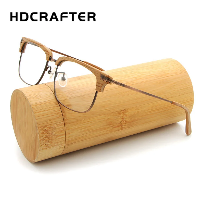 HDCRAFTER деревянная оправа для очков в стиле ретро с прозрачными линзами женщин и