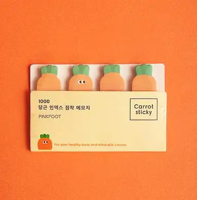 1 шт Kawaii Морковные овощи стильные бумажные блокноты для заметок N Times Sticky Notes Escolar Papelaria школьная наклейка-Закладка канцелярские принадлежности