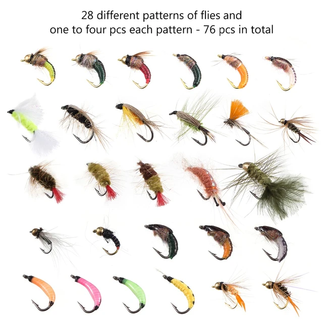 Bassdash Fly Fishing Flies Kit Assortment Trout Bass Fishing with