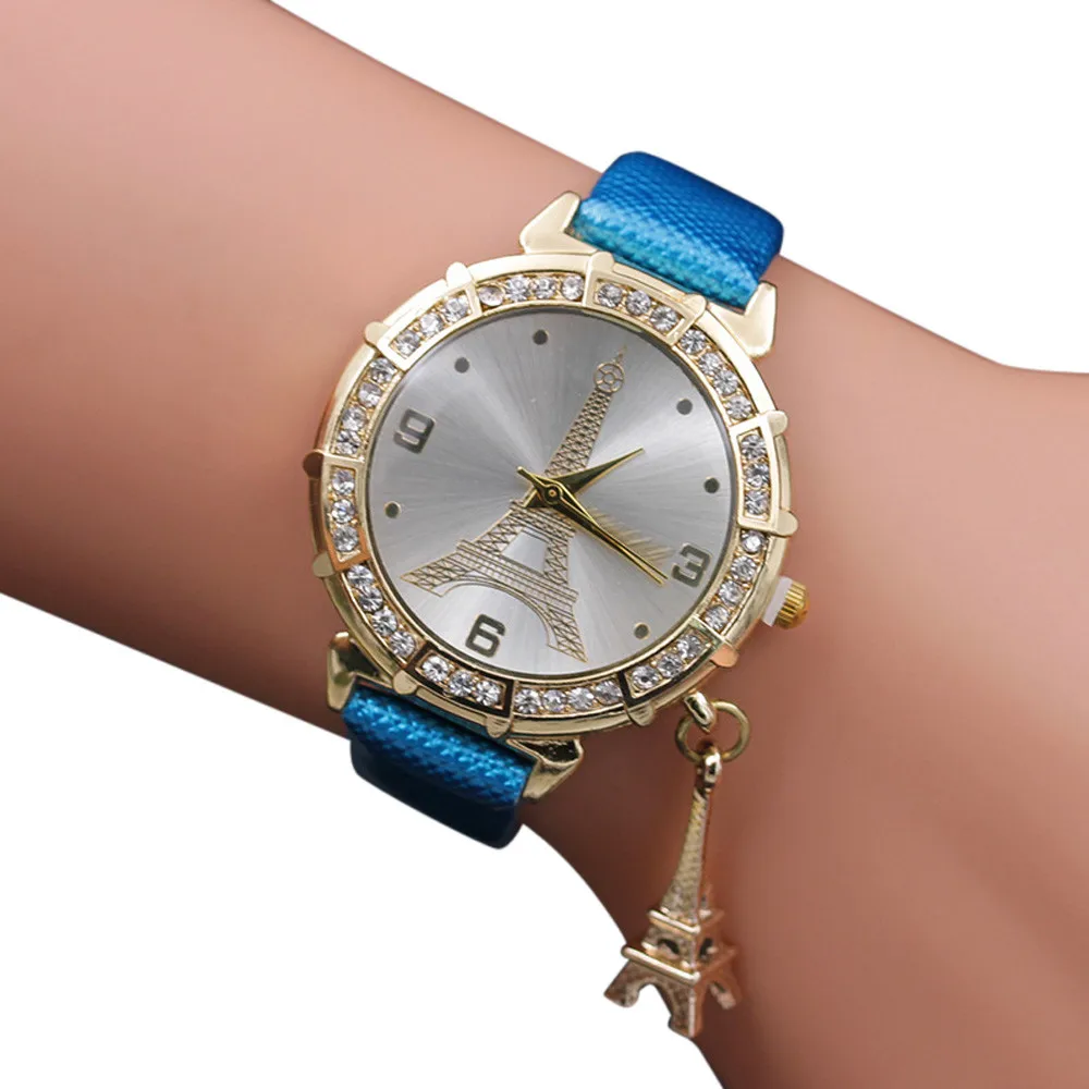 Превосходное качество, брендовые модные женские часы-браслет, Кварцевые Подарочные часы, наручные часы для женщин, под платье, кожаные повседневные часы# F