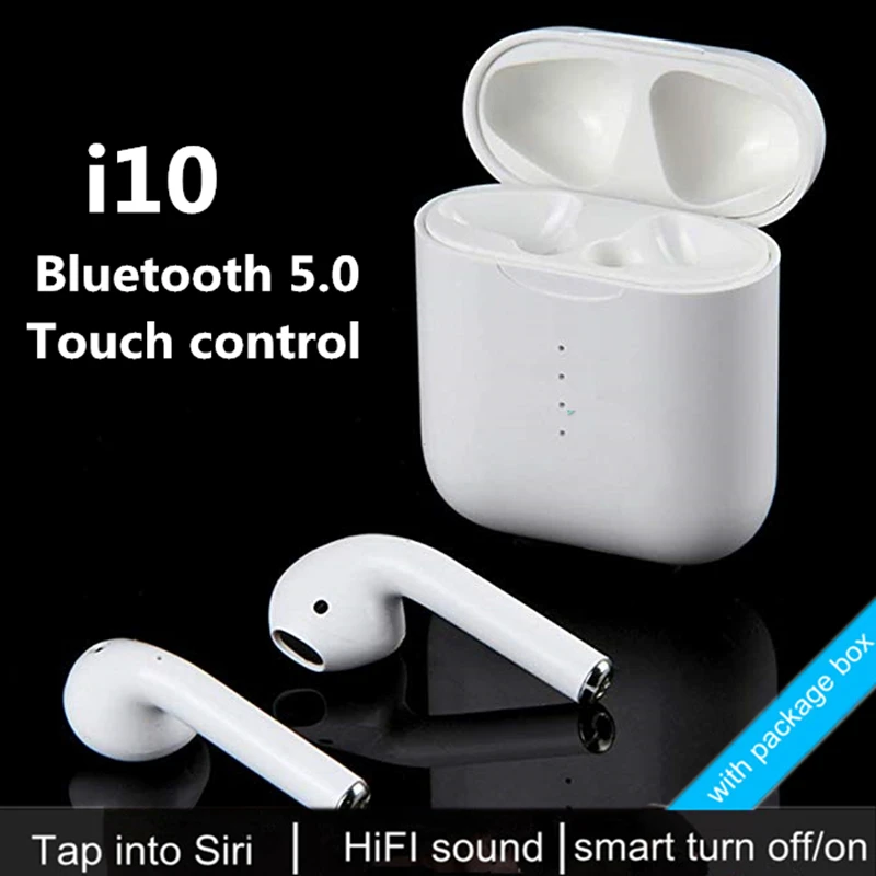

Wearpai i10 TWS bluetooth/earphone Mini Wireless Touch control Earphone Earbuds Built-in Mic Charging box with lighting port