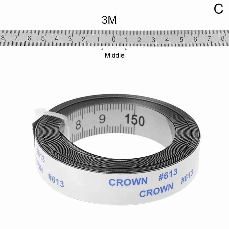 Новейшая рулетка из нержавеющей стали, рулетка, самоклеющаяся Метрическая линейка - Цвет: C 3M