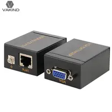 2PCS 1-60m VGA Segnale di Rete Lan Ethernet Extender Trasmettitore Ricevitore 1080 Ad Alta Definizione PC Accessori