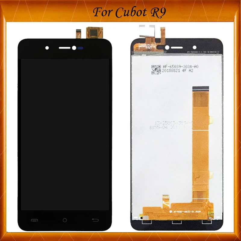 

Black/White For Cubot R9 LCD Display+Touch Screen Perfect Repair Parts for R9 lcd Assembly Working Well
