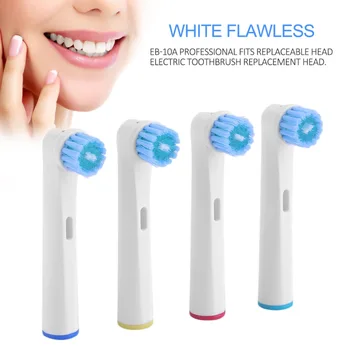 

4pcs Professional EB-17D Bright Fits Toothbrush Replaceable Head Oral Electric Toothbrushes Replacement Head Clean Tooth White